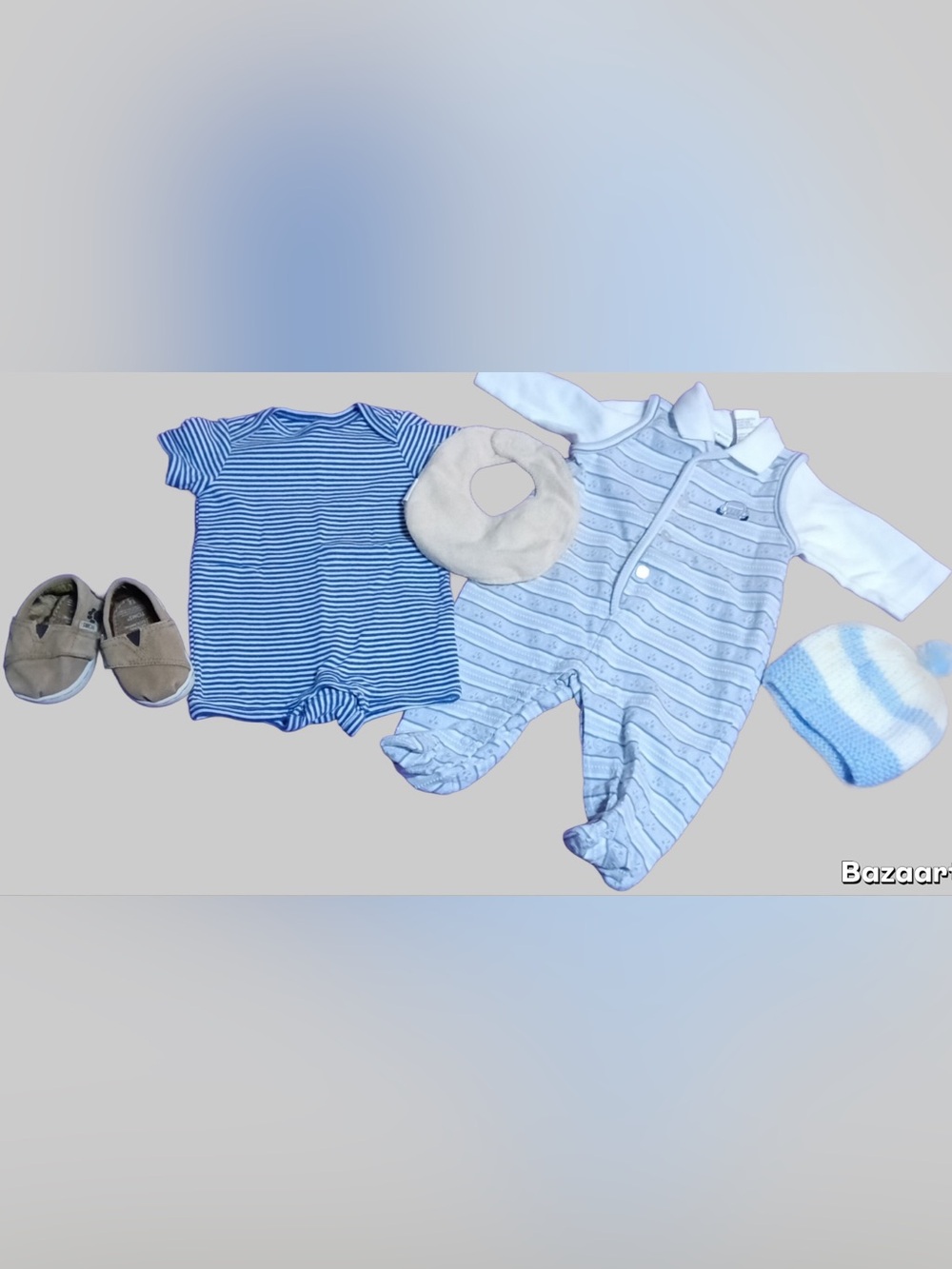 Infant Boys Striped One Piece Outfit Set 1128